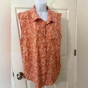 XCaster Outdoor womens x-Large Sleeveless Shirt UPF Sun Protection Floral Tropic